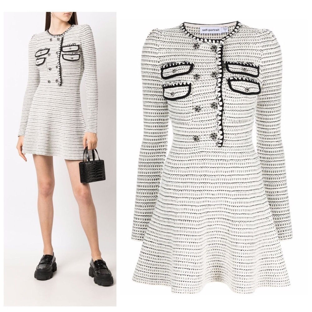 Self Portrait Knit Mini Dress